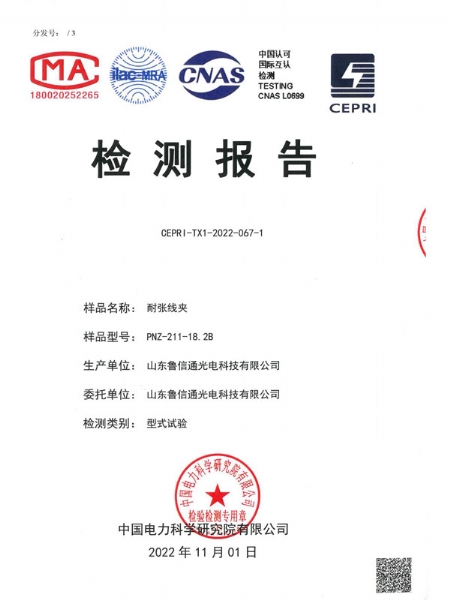 產(chǎn)品型式實(shí)驗(yàn)報(bào)告